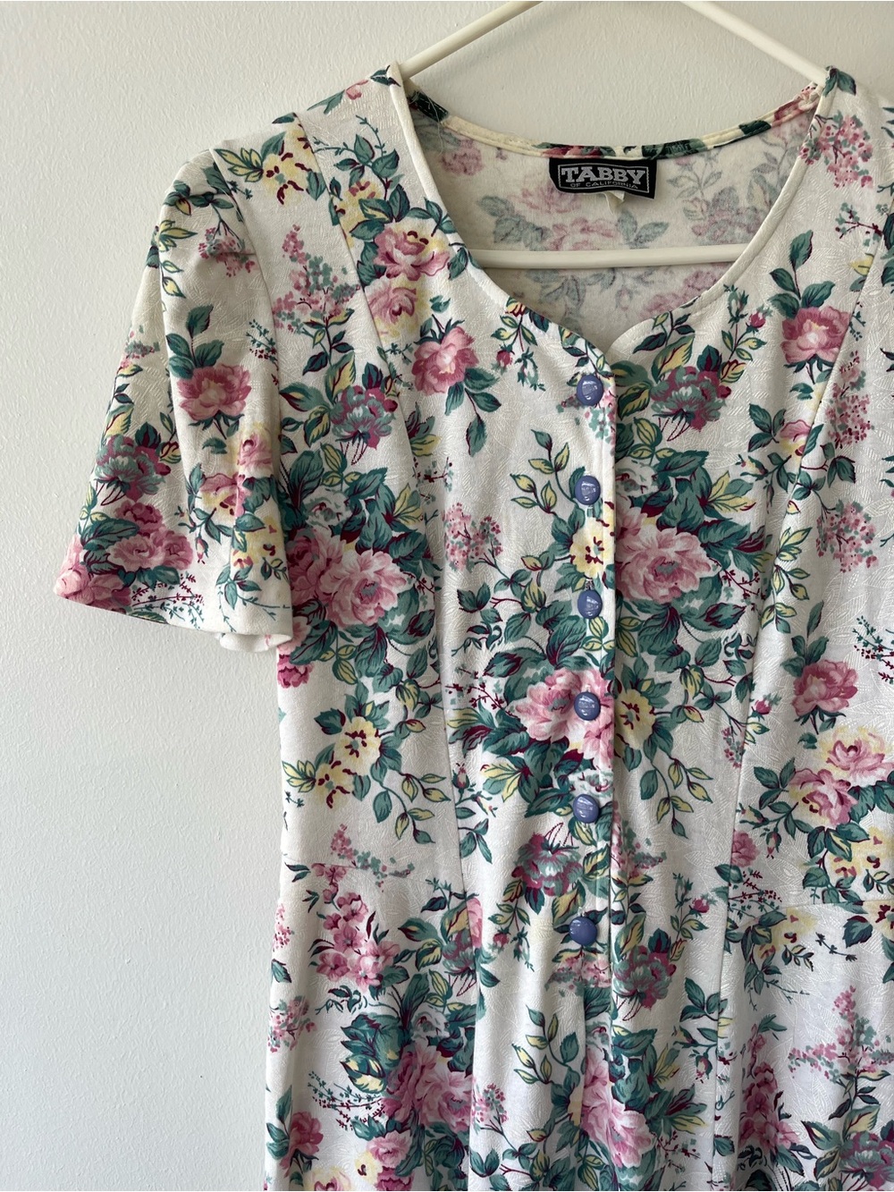 80’s corset back floral midi dress